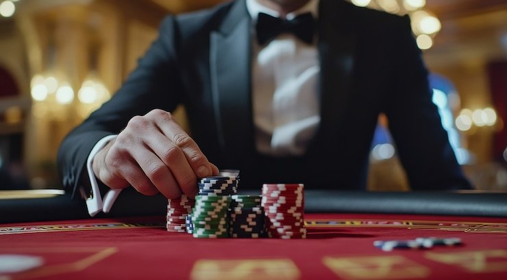 Live roulette table interface with betting grid and live dealer feed